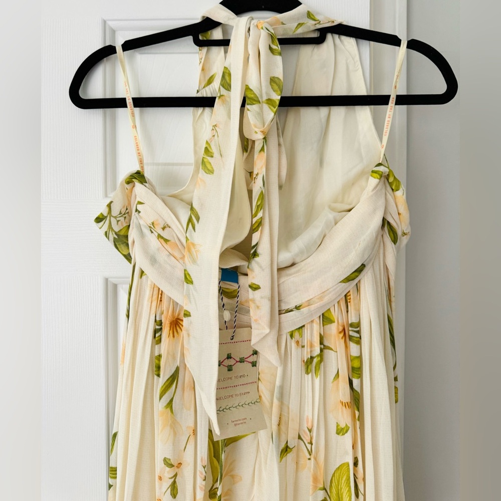 Farm Rio V-Neck Floral Chiffon Maxi Dress, Size S - Picture 10 of 11